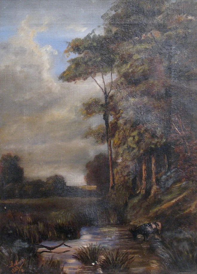 Paesaggio con alberi